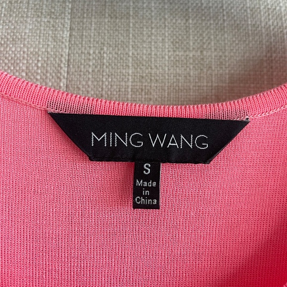 Ming Wang Size Small Knit Salmon Sheath Tank Dress - Picture 3 of 9